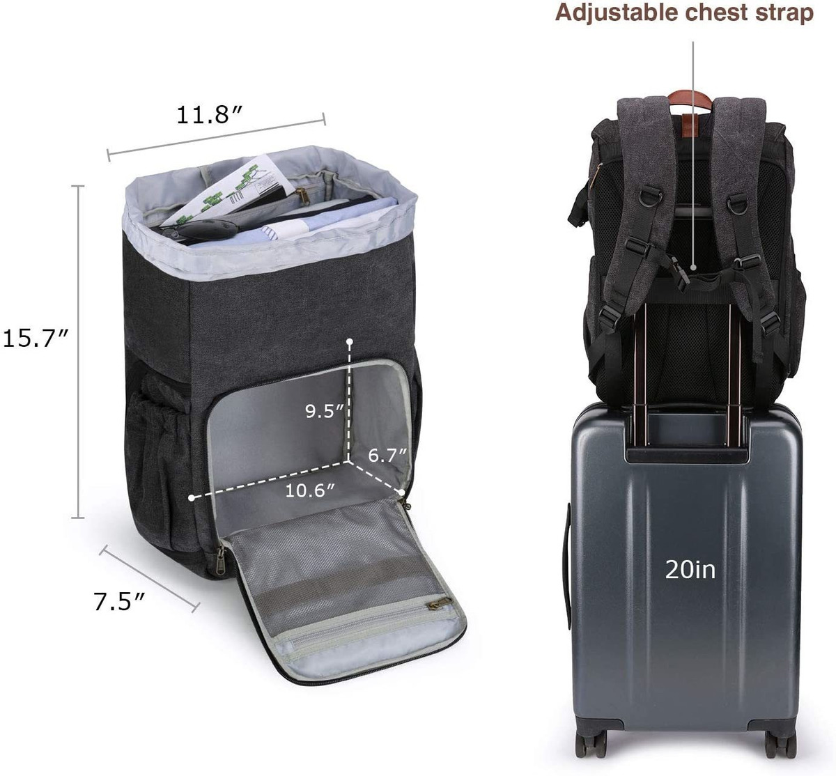 Bagsmart - Mochila Para Cámara Reflex Antirrobo Digital, Res