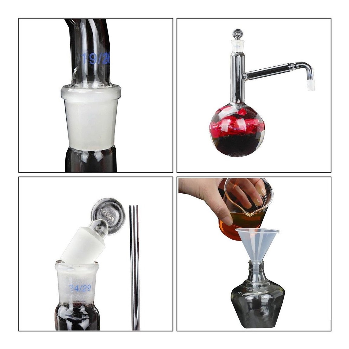 Nuevo 33,8 Fl Oz Laboratorio De Destilación De Aceite Esenci