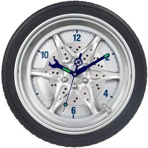 Reloj De Pared Para Garaje, Llanta De Llanta Con Llave Lumin