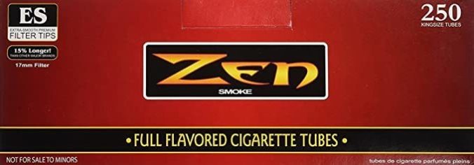 Zen Rey Tamaño Completo Sabor Tubos De Cigarrillos - 10 Caja