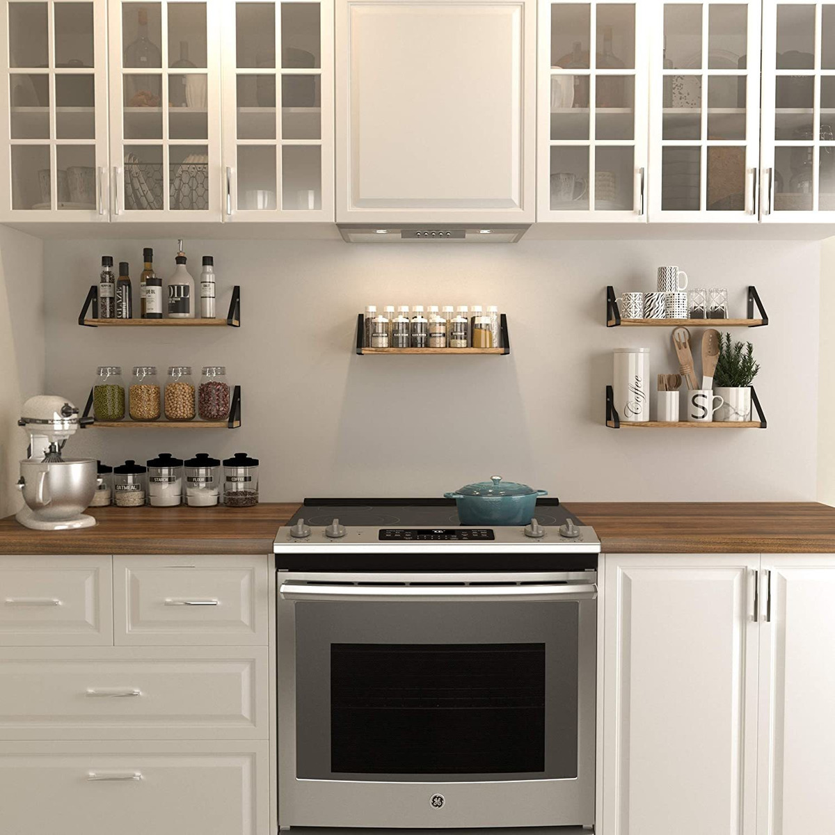 Wallniture Ponza - Estantería Flotante De Madera Para Almace