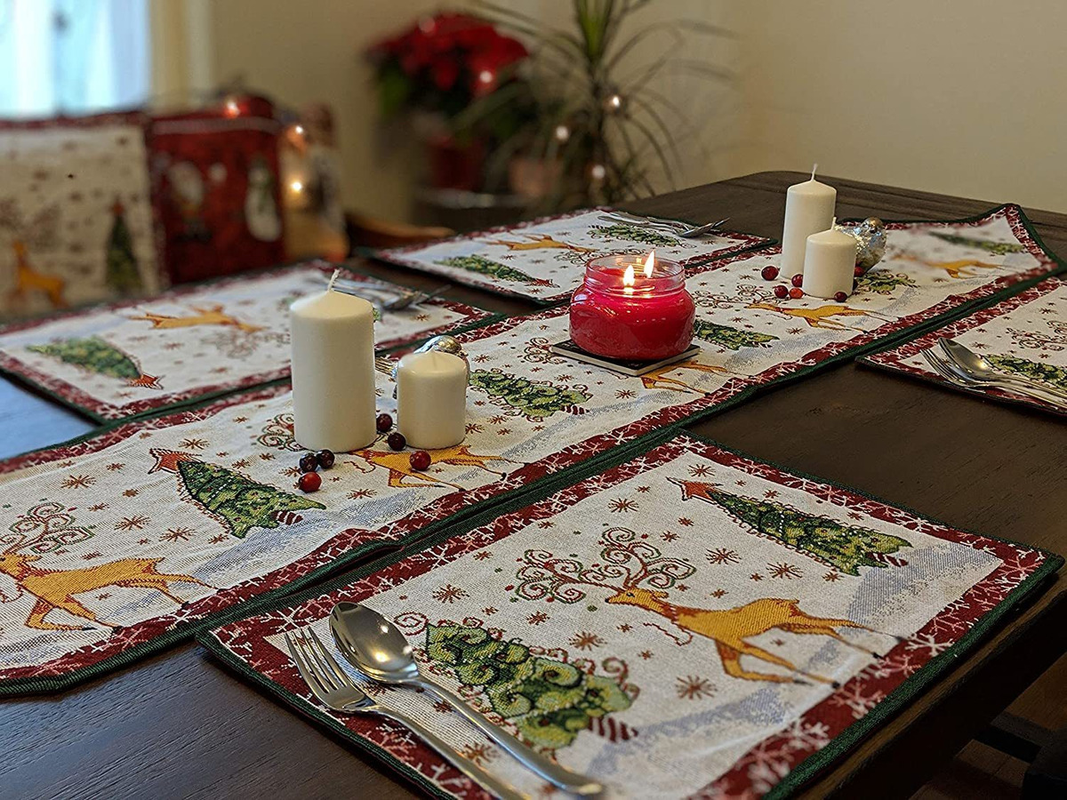 Todo Individuales Manteles De Navidad De Tache