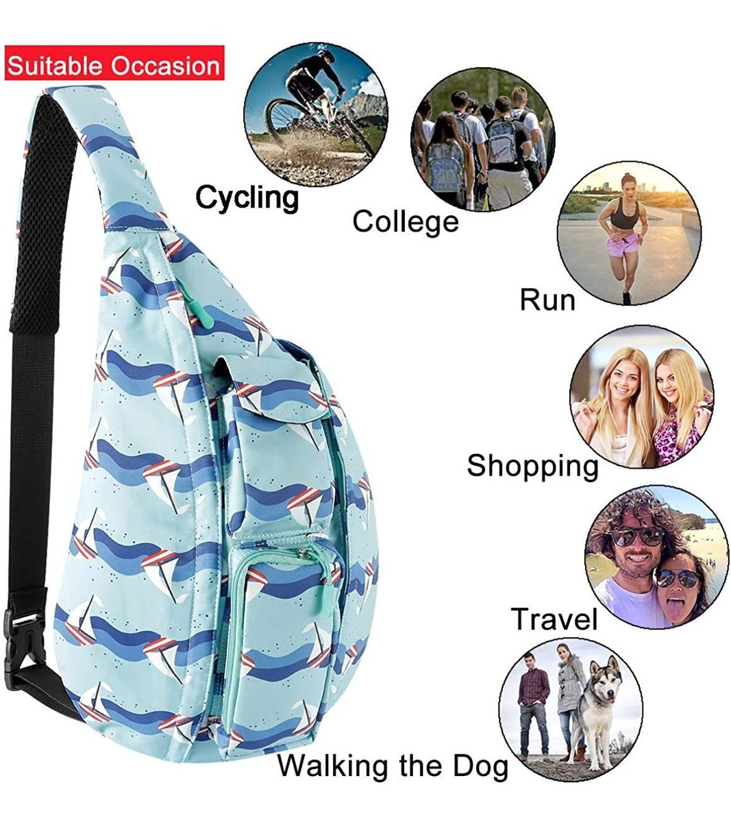 Xeyou Honda Pecho Mochilas Bolsas De Hombro Crossbody Daypac
