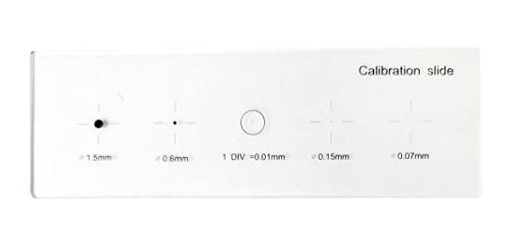 Portaobjetos De Microscopio Micrómetro De Calibración Con 5-