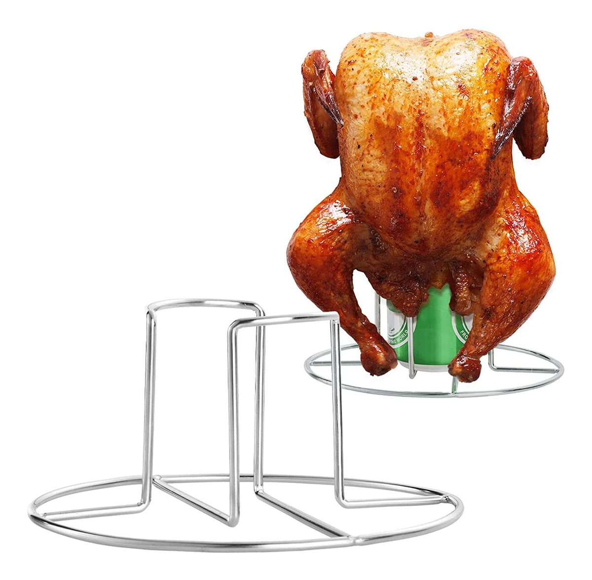 2 Unidades Rtt Cerveza Soporte De Pollo Para Horno Y Ahumado