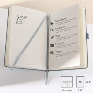 Daolen Cuaderno Clásico Con Tapa Dura De Cuero, Diario A5 Co