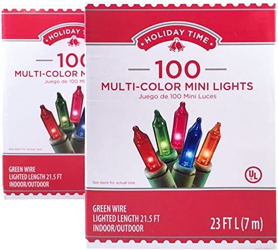 Tiempo De Vacaciones 100 Mini Luces Multicolor - Cable Verde