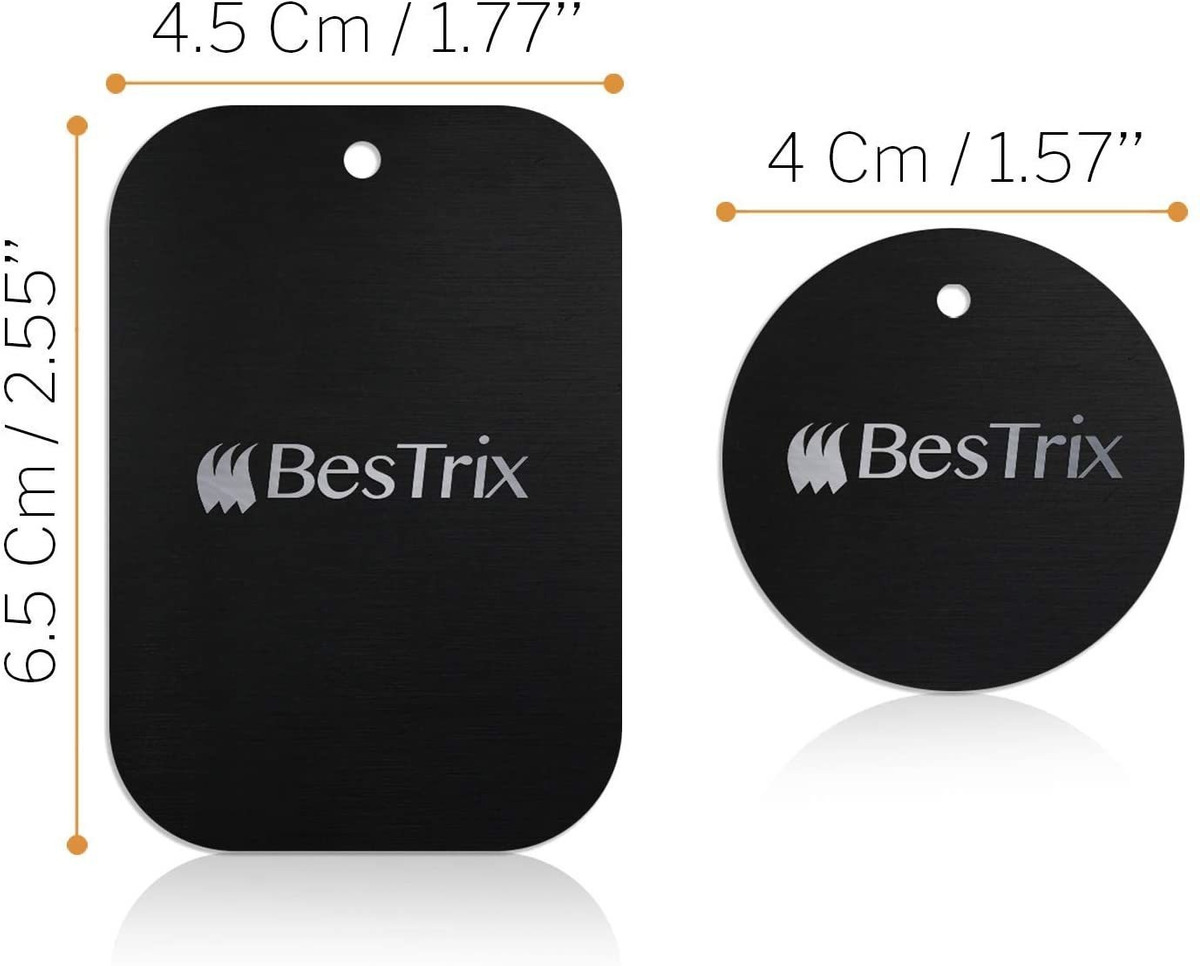 Bestrix - Placa De Metal Para Montaje Magnético Con Adhesivo
