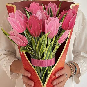 Freshcut Paper – Forever Flowers – Tulipanes Rosados: Tarjet