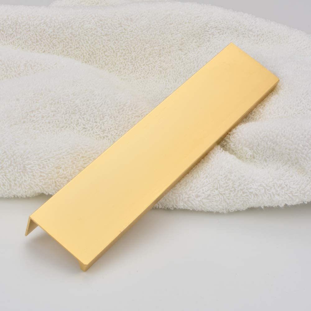 Tirador De Cajón Para Muebles Con Borde De Dedo Dorado, 10 U