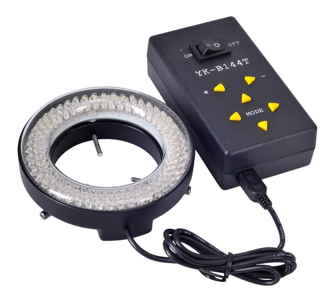144 Stereo Led Microscopio De Luz Anillo Con Iluminación Var