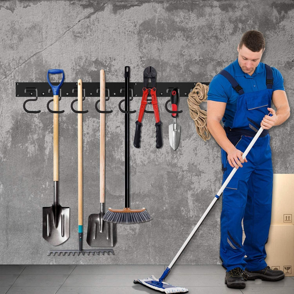 64 Pulgadas De Herramientas Garaje Ganchos Organizador Monta