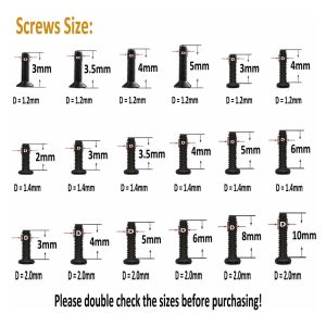 Tornillos Pequeños Surtido Kit Hotetey 18 Tipos M1.2 / M1.4