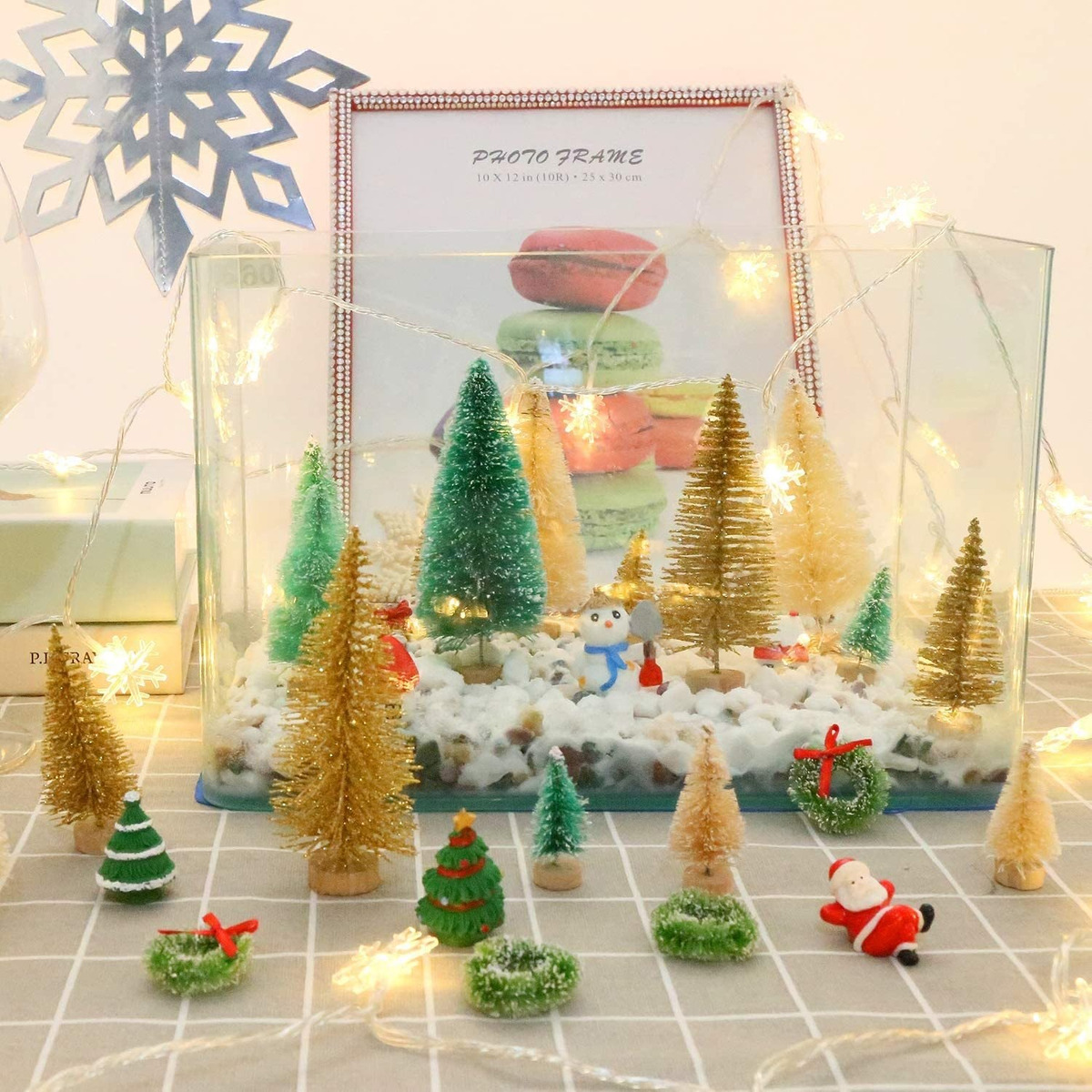 30 Piezas Miniatura De Sisal Esmerilado Árboles De Navidad B