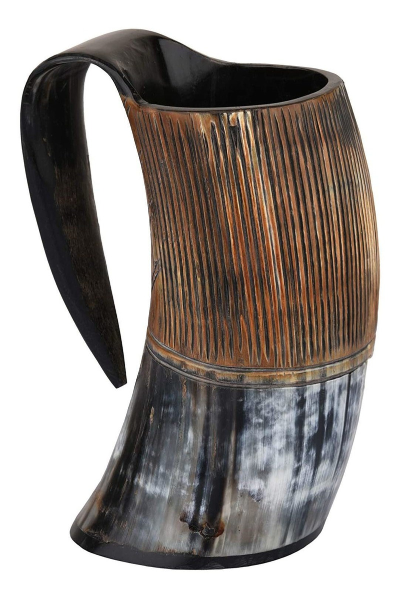 Taza Vikinga Real Horn Vikingo Taza De Cerveza Ale Copa De V