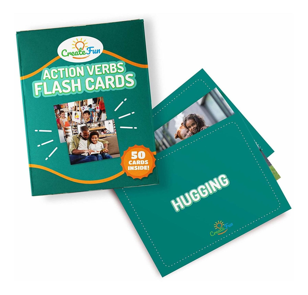 Action Verbs Flash Cards - 50 Motion Language Builder Educat