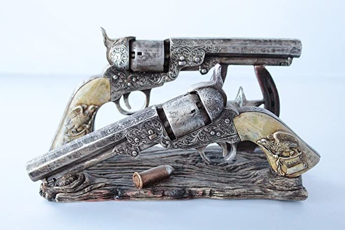 Occidental Del Vaquero Bala Del Arma De Doble Herradura Sobr