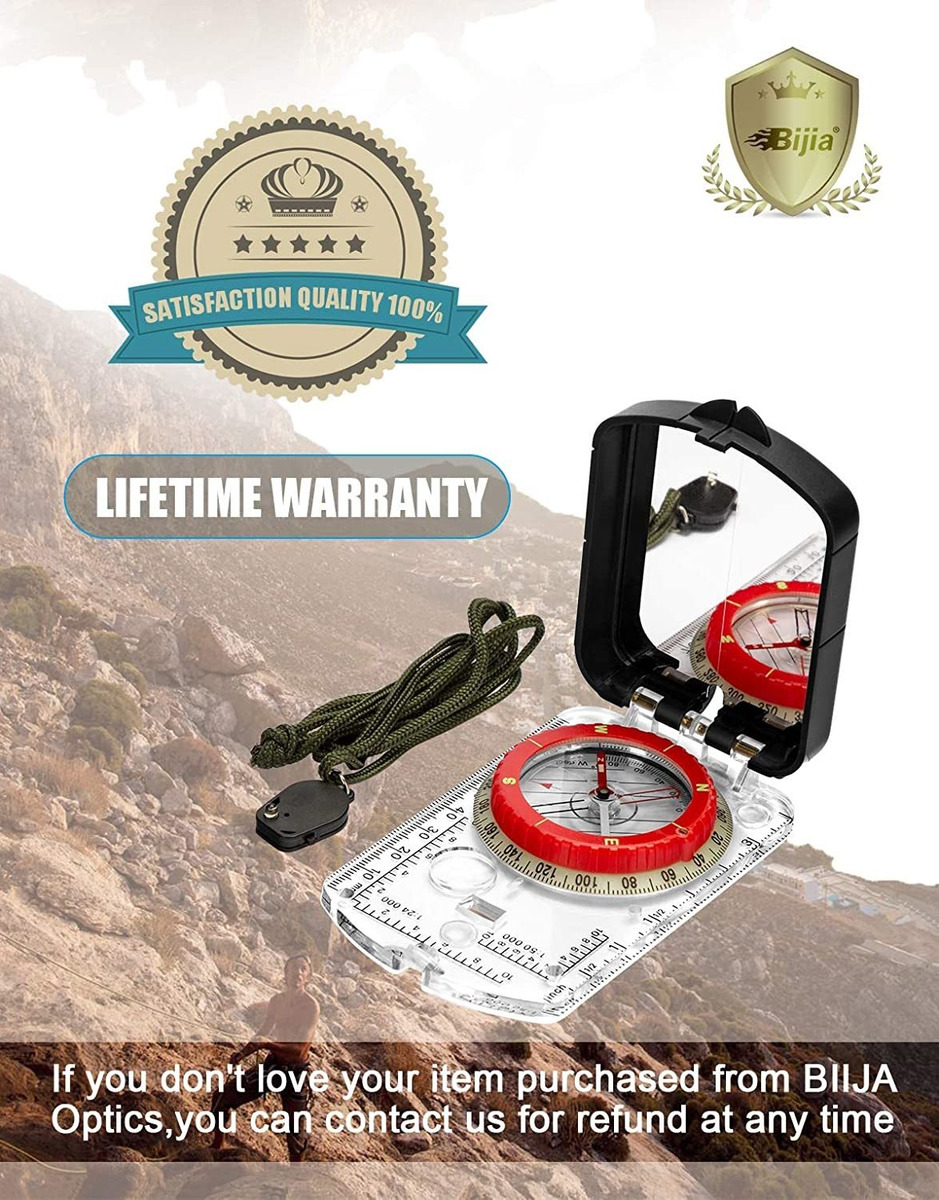 Bijia De Orientación Mapa Brújula Espejo -sighting Compás Co