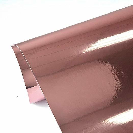 Teckwrap Espejo Del Cromo De Oro Rosa Abrigo Del Vinilo De C