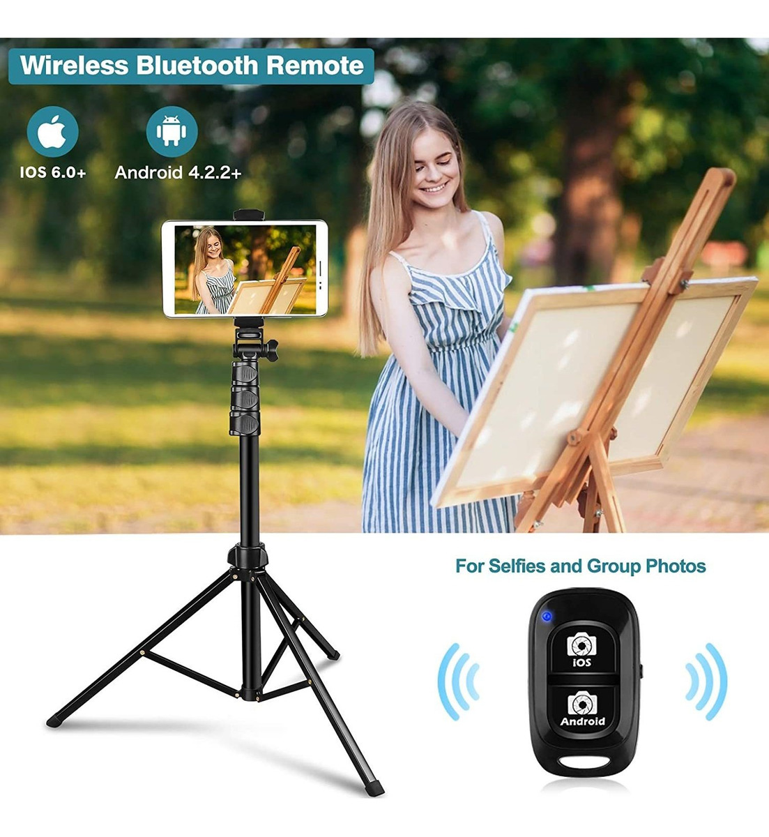 67-pulgadas Selfie Palillo De Trípode, Ubeesize Extensible T