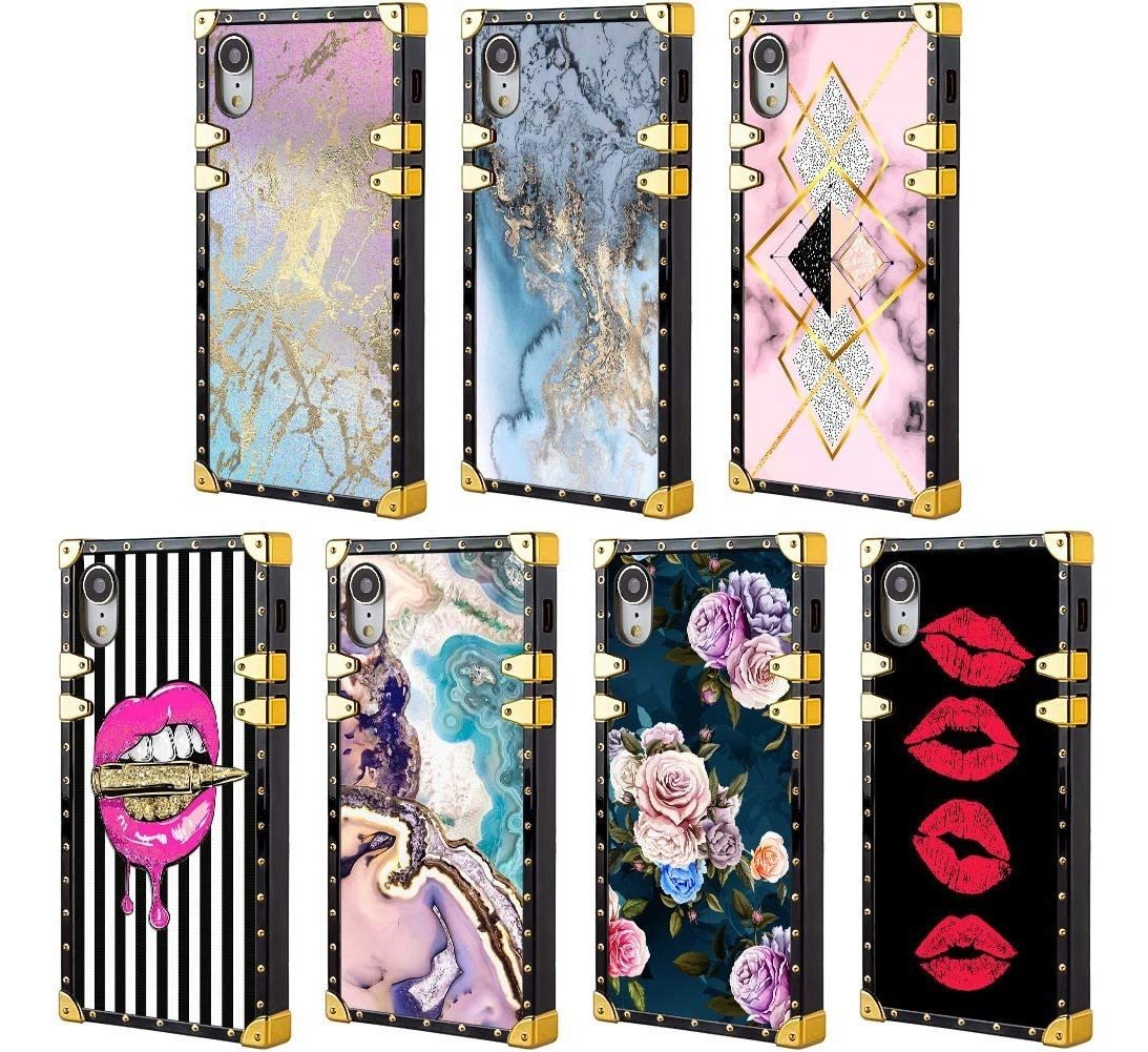 Bonoma - Funda Recta Para iPhone XR De Lujo, Elegante, Suave