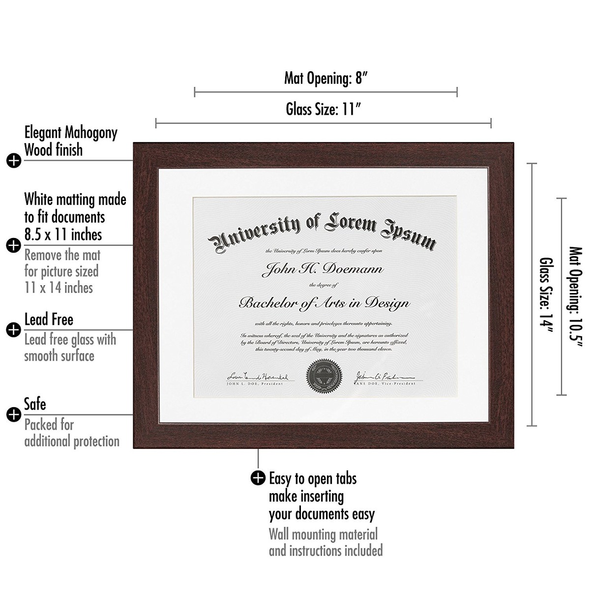 Caoba Marco Del Documento - Para Presentar En Pantalla Los D