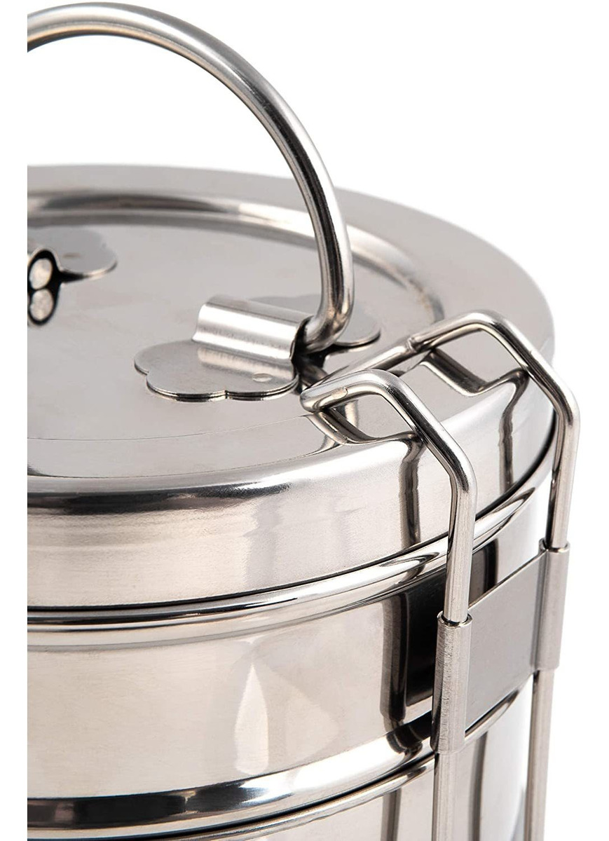 Nivel 4-india Tiffin Acero Inoxidable Grande Tiffin Box Lunc