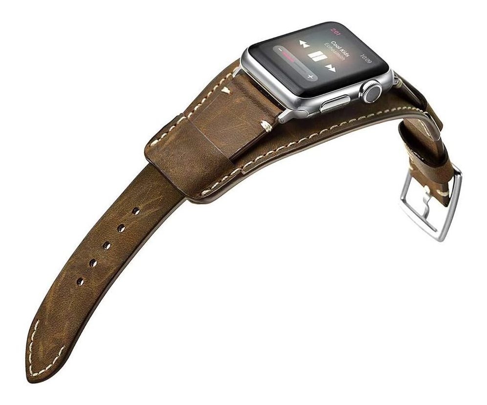 Coobes - Correa De Cuero Genuino Compatible Con Reloj Apple