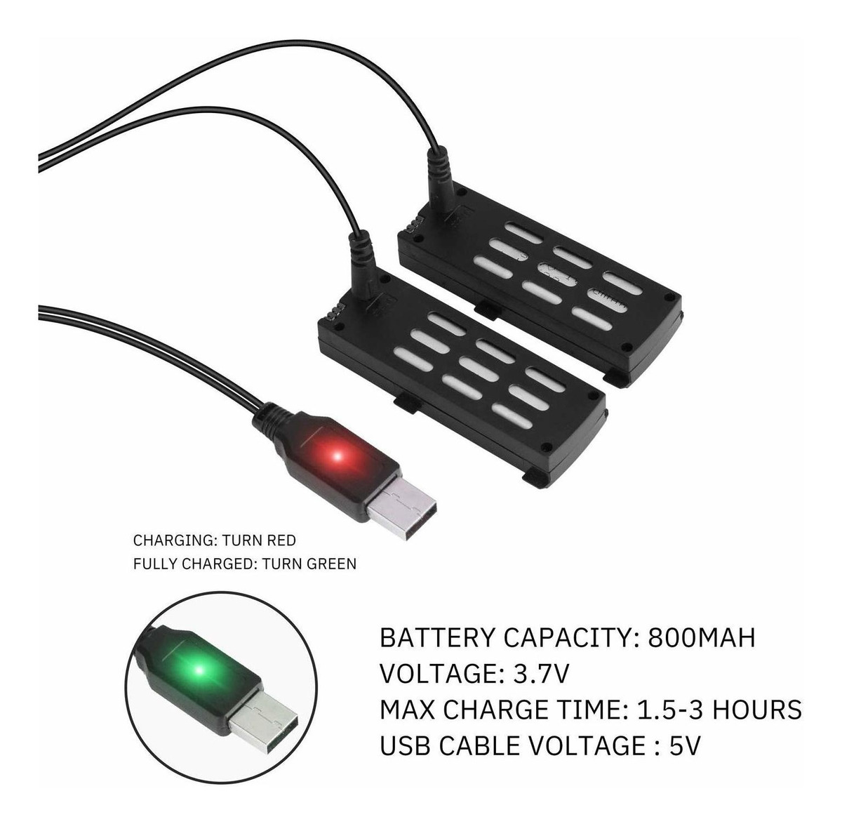 Snaptain A15h Drone 3.7v 800mah Modular Recargable Li-po De