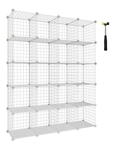 Songmics Wire Cubo De Almacenamiento, 20-cube Estante Modula