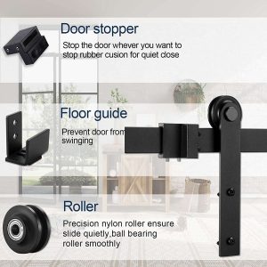 Easelife – Kit De Rieles Para Puerta De Granero Doble (5,9 P