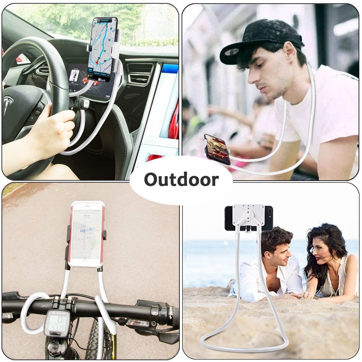 Soporte De Teléfono Para Cama, Soporte De Teléfono Con Cuell