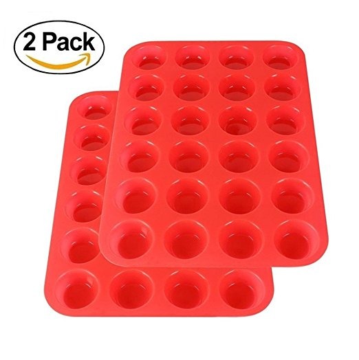2packs Silicona Mini Muffin Pan, Mollete Del Silicón Moldes