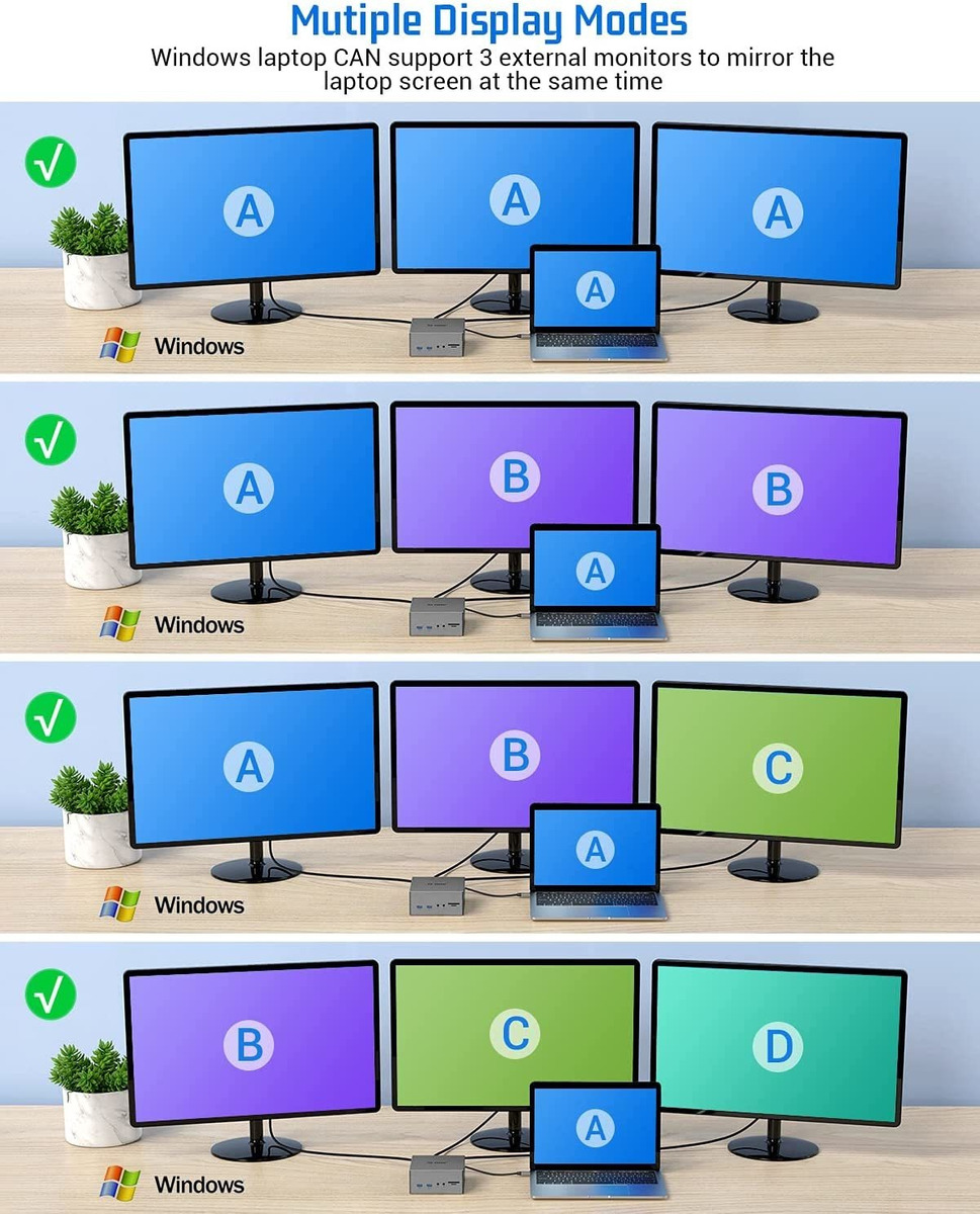 Totu - Estación De Acoplamiento Universal Usb-c 4k Con Sopor