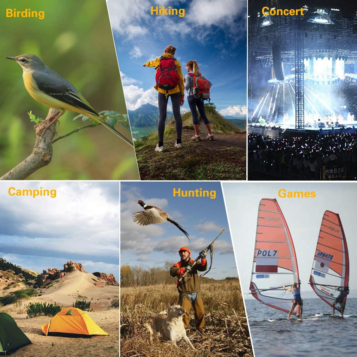 Aurosports 10-30x40 Zoom Monocular Con Prisma Bak4 Doble Foc