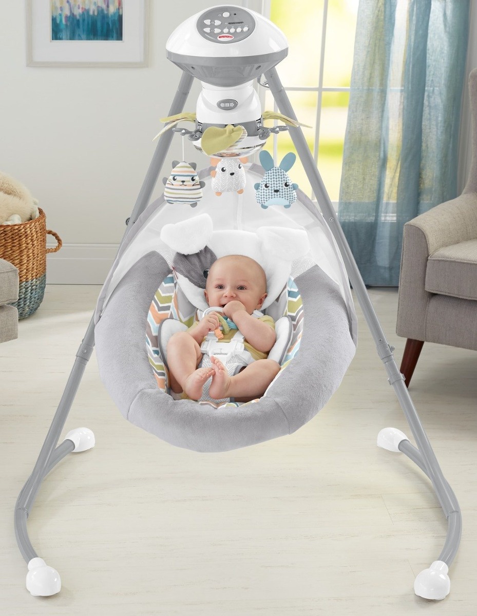 Fisher-price Dulces Sueños Snugapuppy Cuna 'n Swing, Blanca