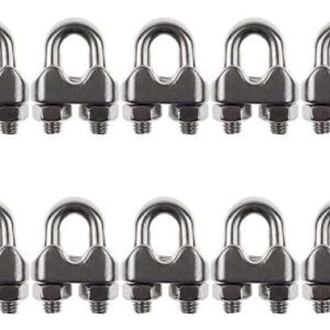 Dywishkey – Juego De 10 Abrazaderas De Cable De Acero Inoxid