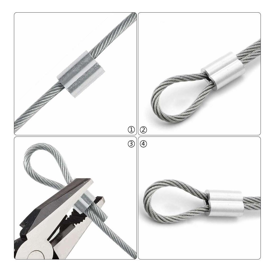 Los Casquillos De Aluminio 800pc Engaste De Bucle De La Mang