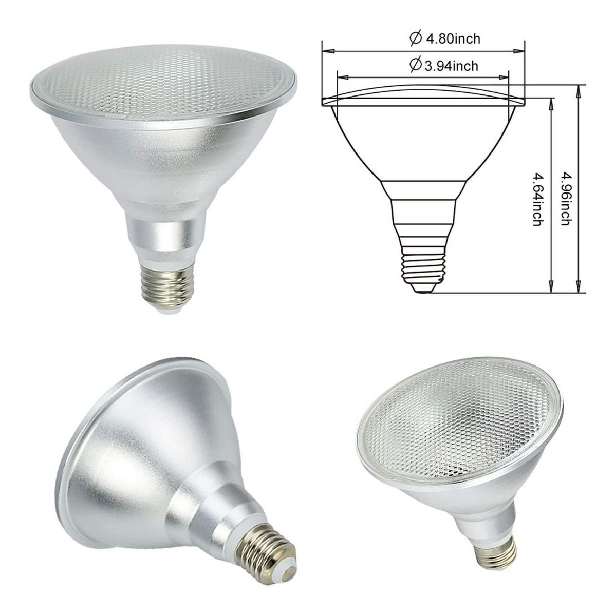 Foco Led Par38, 20 W Rgb Con Cambio De Color Y Mando A Dista