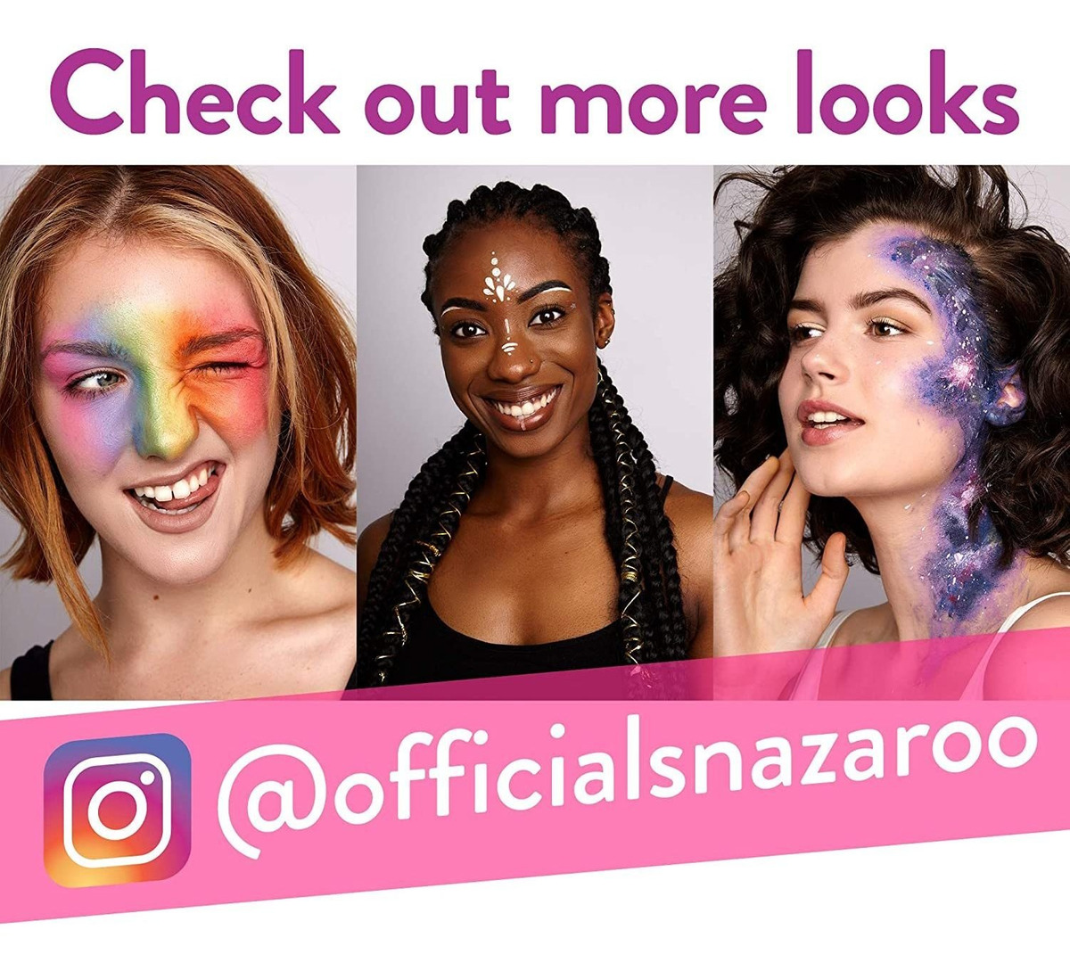 Snazaroo Pinceles De Inicio Rosa - Juego De 3