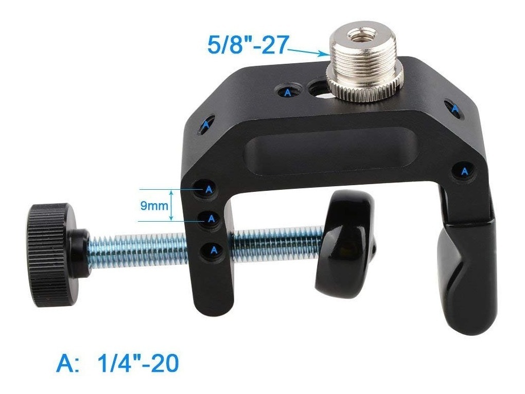 Camvate Ultraclamp Con 5/8 -27 Rosca Para Micrófonos