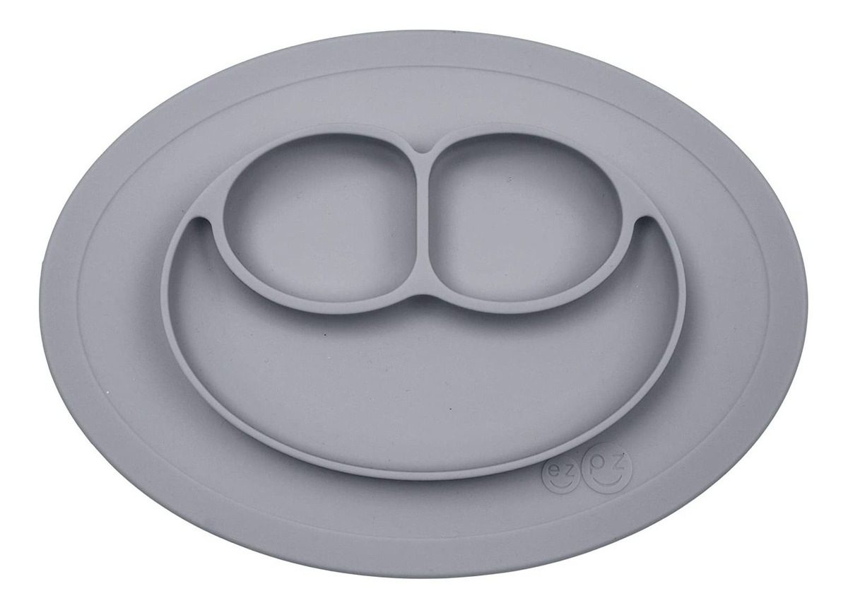 Ezpz Mini Mat (gris) - 100% De Silicona Placa De Succión Con