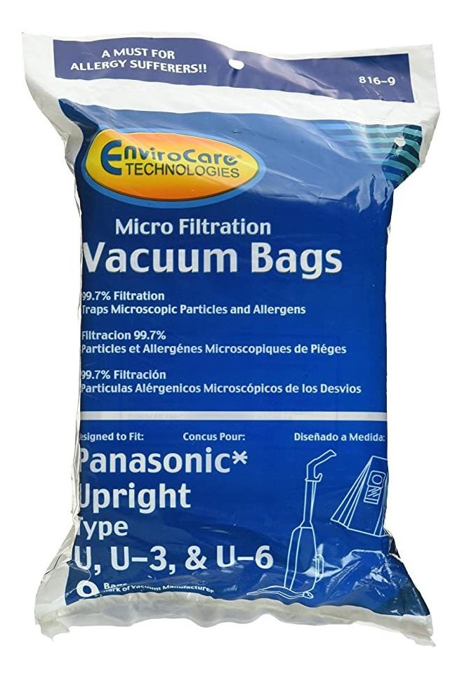 Panasonic Bolsas De Aspiradora Tipos U, U-3, U-6 De Microfil