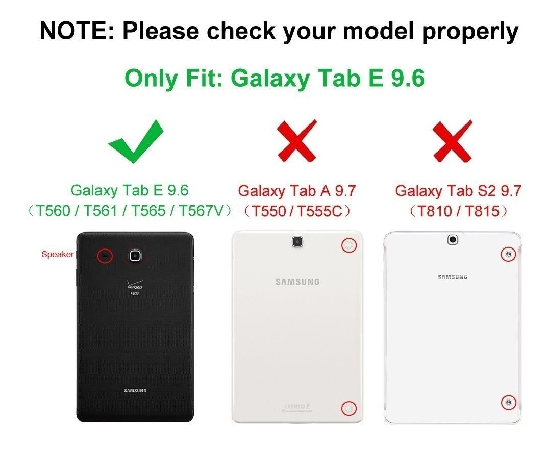 Fintie Samsung Galaxy Tab E 9.6 Funda De Teclado - Slim Fit