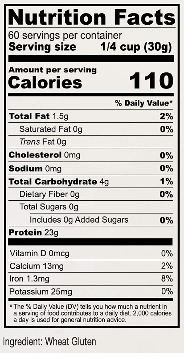 Anthony's Premium Vital Wheat Gluten Vegan 1.81 Kg 2 Pack