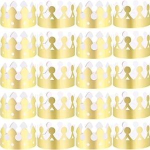 Locolo 40 Coronas De Papel Doradas, Corona De Papel Para Fie