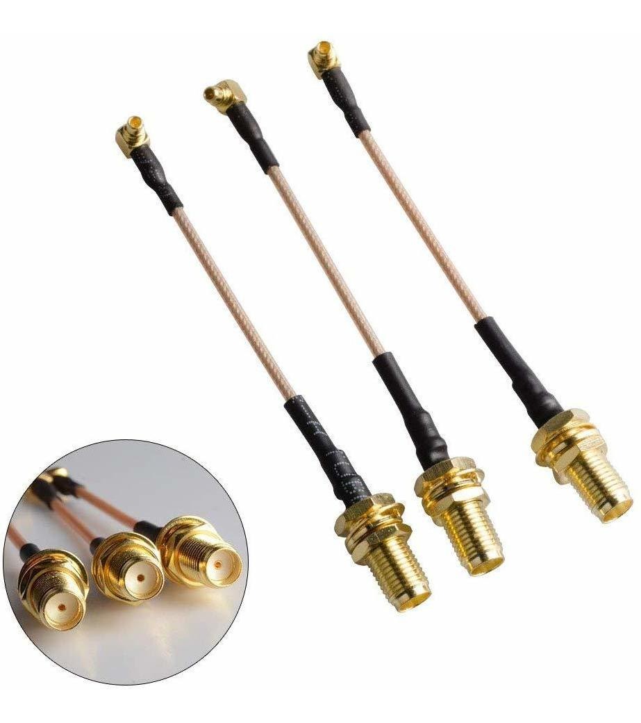 Wolfwhoop Q3-90 3pcs 90 Grados Mmcx A Sma Hembra De 75 Mm De