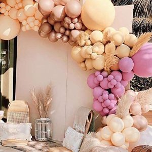 Naranja Del Arco Del Globo Garland-kit Macaron Oro Rosa Glob