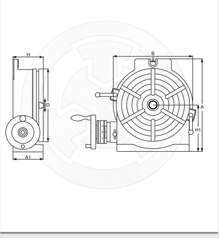 Vertex, Mesa Giratoria Horizontal Y Vertical, 12 Pulgad (f)