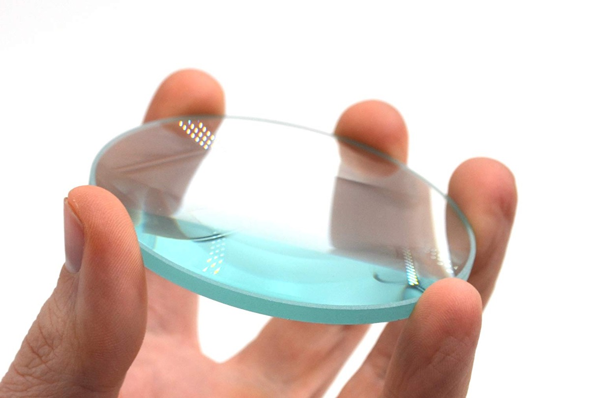 Redonda Biconvexa Lente Del Vidrio Óptico - 3 (75 Mm) De Di